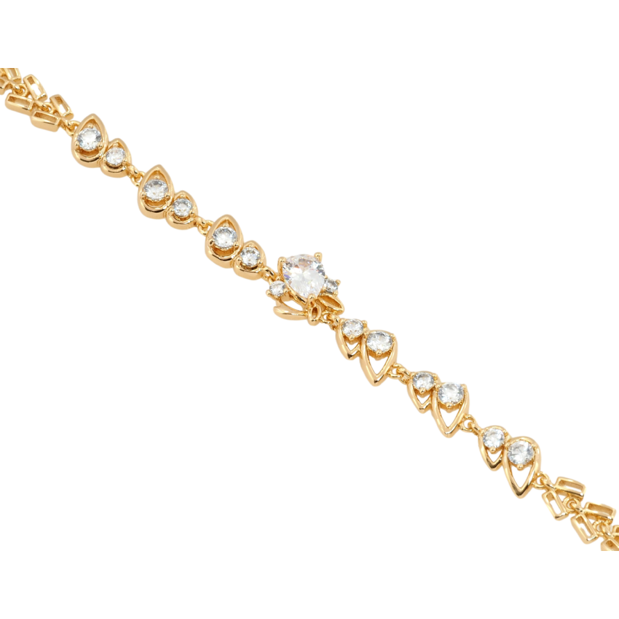 Браслет Xuping Позолота 18K Сплеск кристалів довжина з дод. замком 17,19см х 6мм фото №1 Браслет Xuping Позолота 18K Сплеск кристалів довжина з дод. замком 17,19см х 6мм фото №1