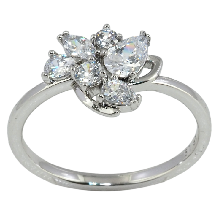 Кольцо Xuping Родий Изящность фианитов фото №16 Кольцо Xuping Родий Изящность фианитов фото №16