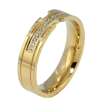 Каблучка Xuping TTM Stainless Steel Колір 14К Доріжка цирконію, ш. 5мм фото №2 Каблучка Xuping TTM Stainless Steel Колір 14К Доріжка цирконію, ш. 5мм фото №2