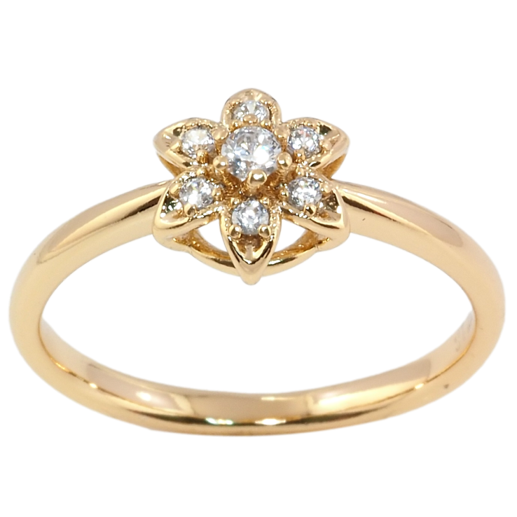 Каблучка Xuping Позолота 18K Квіточка фото №17