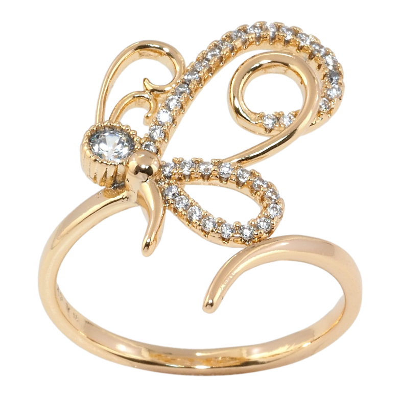 Каблучка Xuping Позолота 18K Метелик фото №11