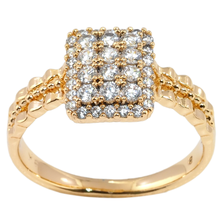 Кольцо Xuping Позолота 18K Квадрат инкрустация цирконием фото №22 Кольцо Xuping Позолота 18K Квадрат инкрустация цирконием фото №22