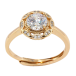 Кольцо Xuping Позолота 18K Фианит в декоративном обрамлении циркония фото №1 Кольцо Xuping Позолота 18K Фианит в декоративном обрамлении циркония фото №1