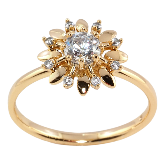 Кольцо Xuping Позолота 18K Цветочек фото №1 Кольцо Xuping Позолота 18K Цветочек фото №1