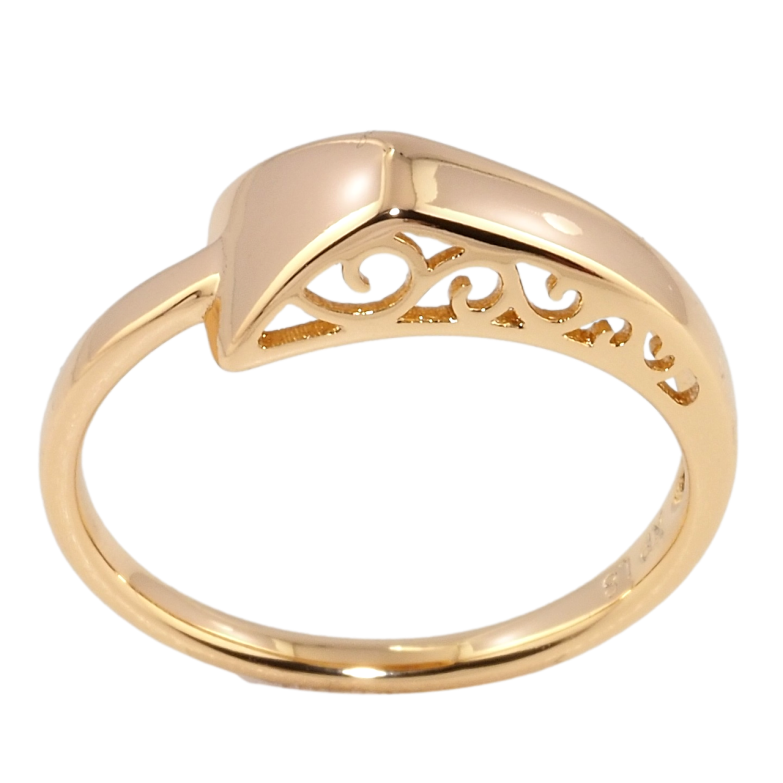 Каблучка Xuping Позолота 18K Вензельний різьблений орнамент фото №1