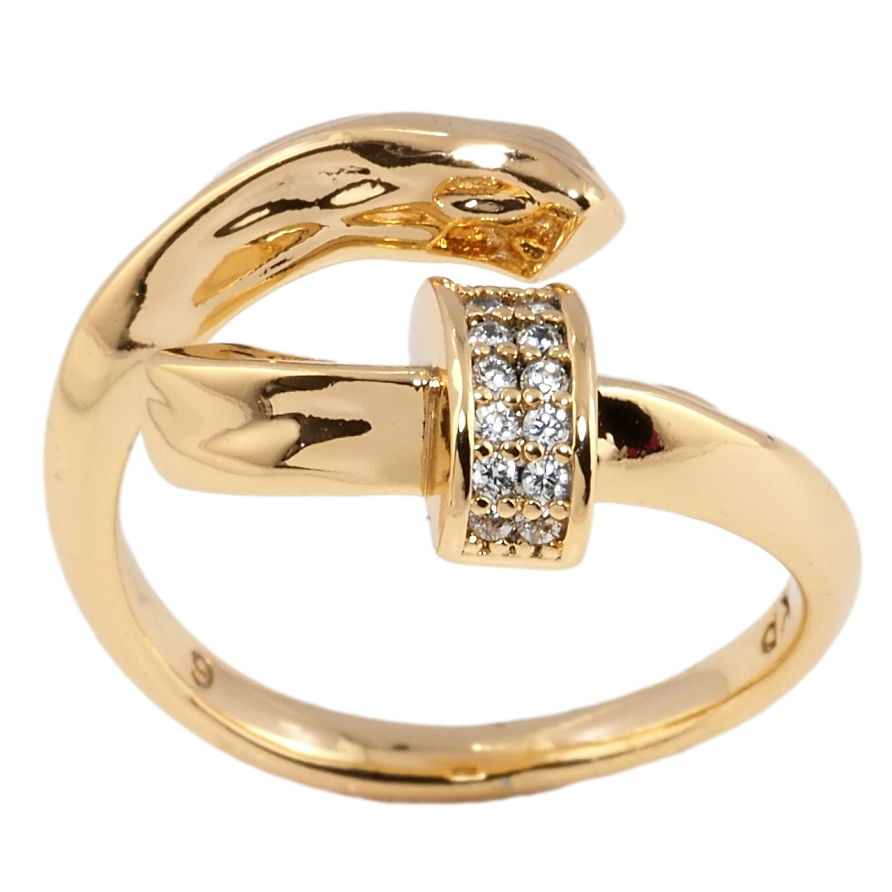 Кольцо Xuping Позолота 18K Декоративный орнамент с цирконием фото №1 Кольцо Xuping Позолота 18K Декоративный орнамент с цирконием фото №1