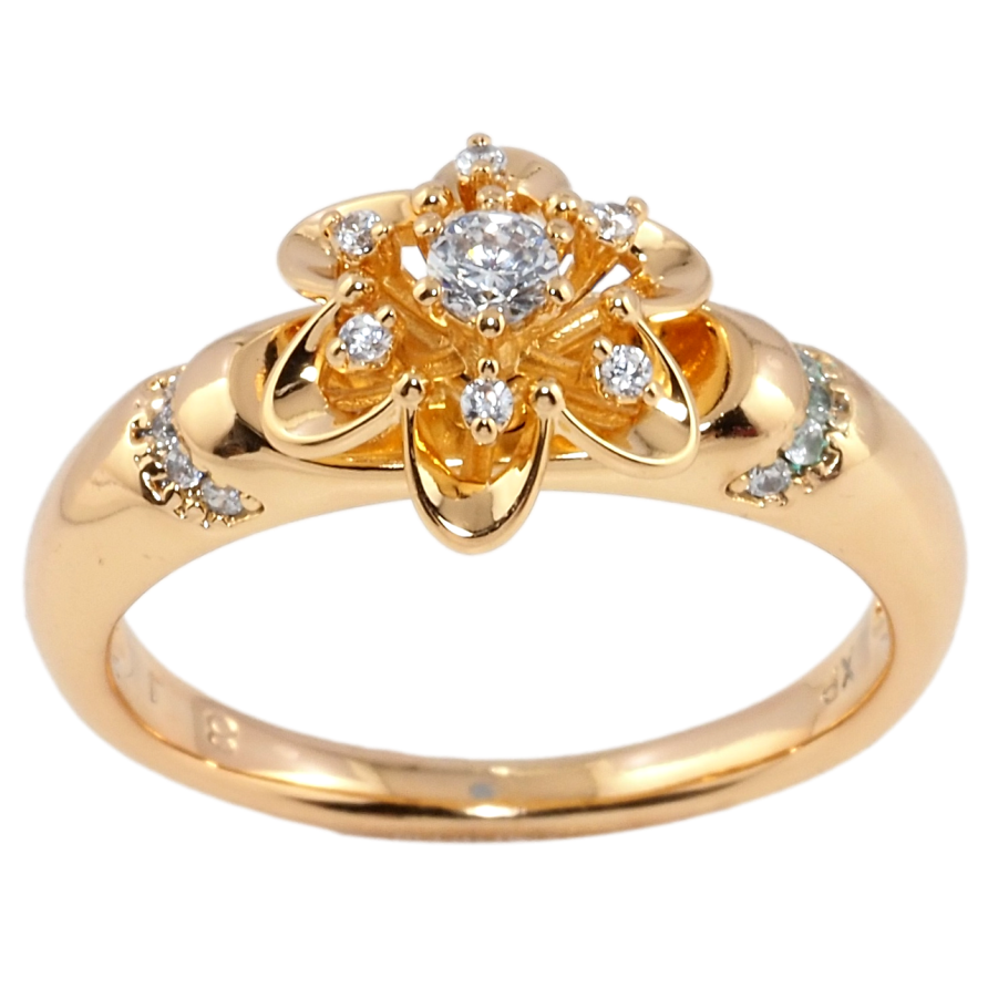 Кольцо Xuping Позолота 18K Цветочек фото №1 Кольцо Xuping Позолота 18K Цветочек фото №1