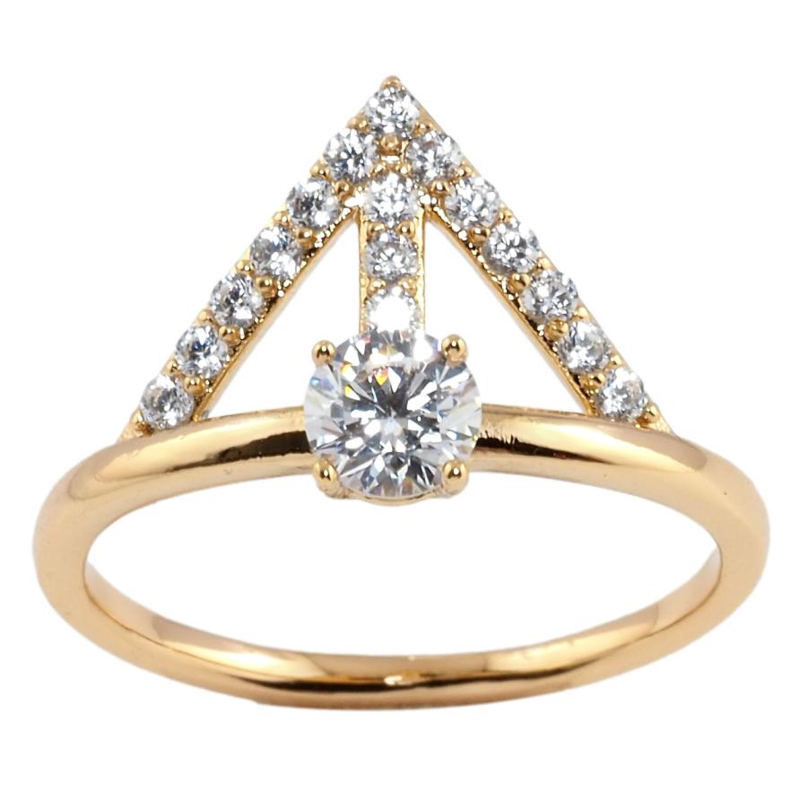 Кольцо Xuping Позолота 18K Инкрустация цирконием фото №1 Кольцо Xuping Позолота 18K Инкрустация цирконием фото №1