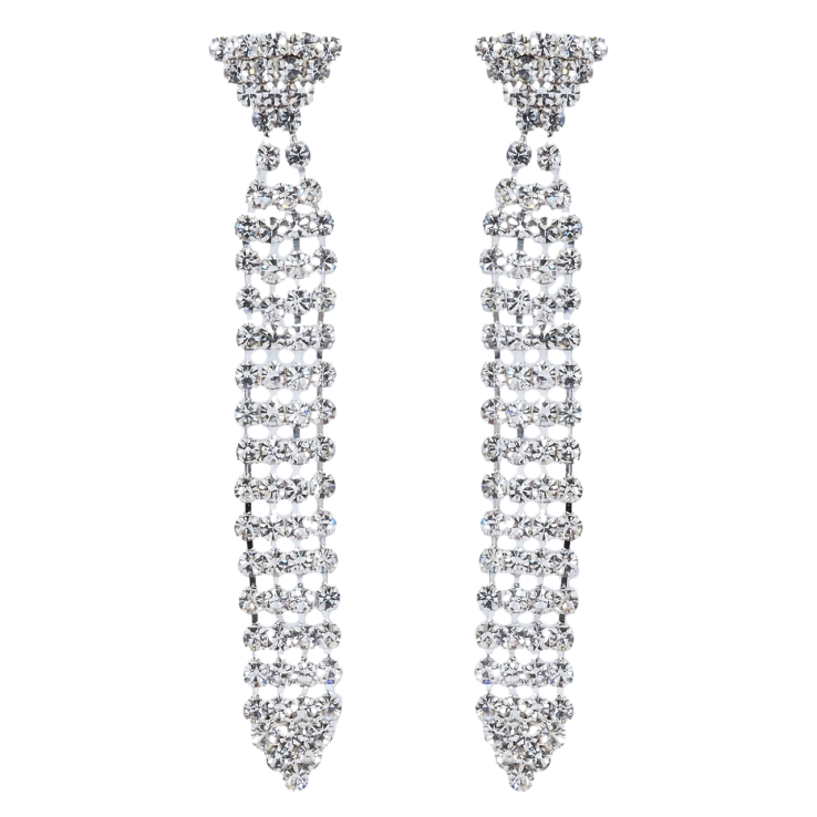 Серьги пусеты Декоративные подвески со стразами фото №16