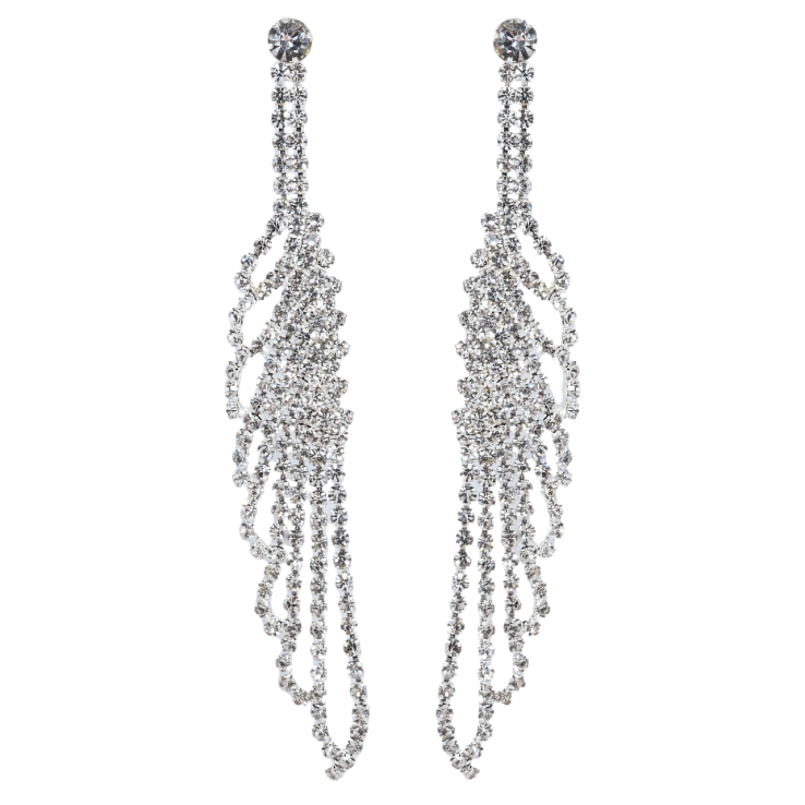 Серьги пусеты Декоративные подвески со стразами фото №21