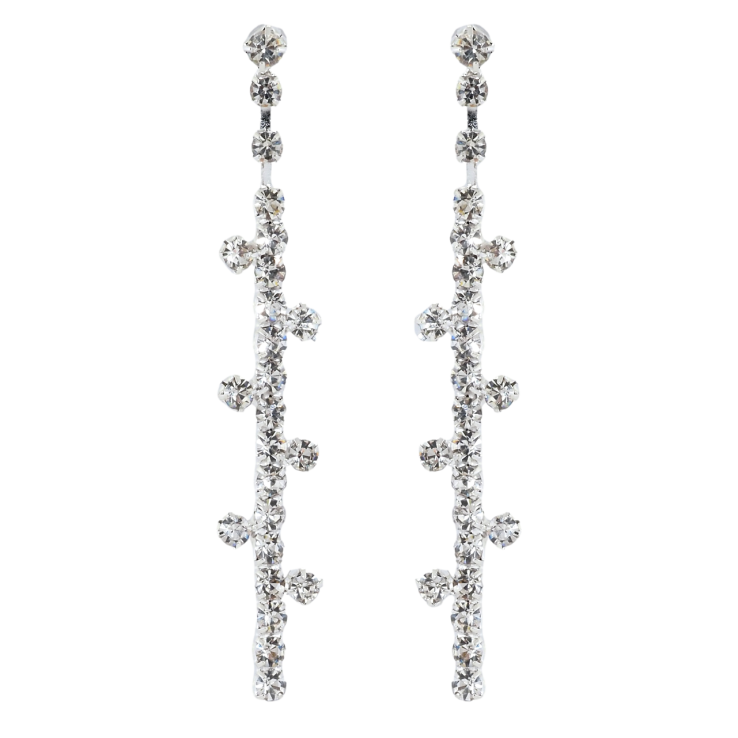 Сережки пусети Декоративні підвіски зі стразами фото №8