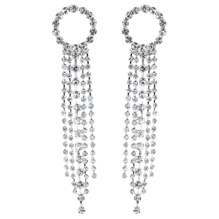 Серьги пусеты Декоративные подвески со стразами фото №17