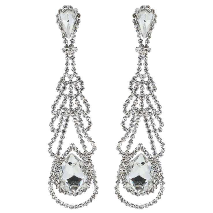 Сережки пусети Декоративні підвіски зі стразами фото №14