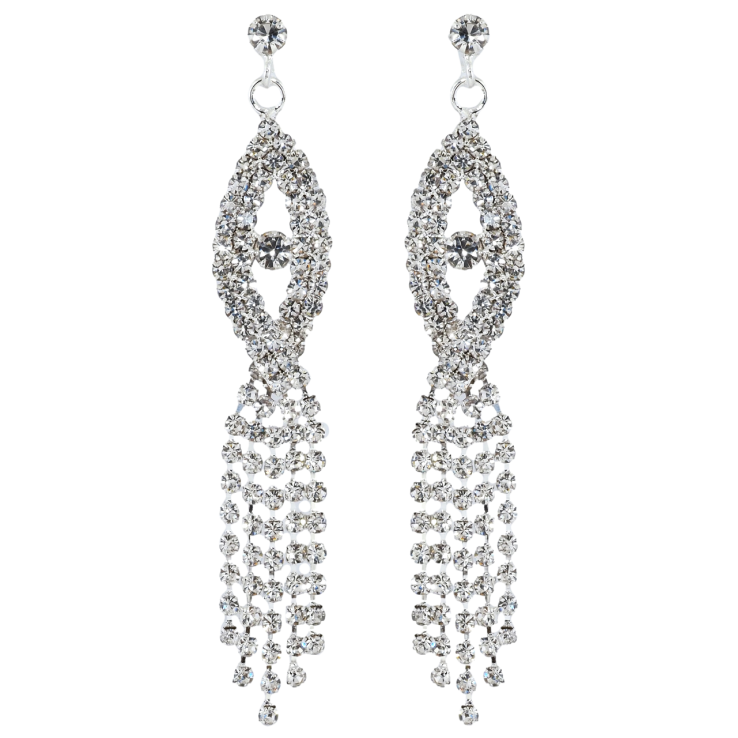 Серьги пусеты Декоративные подвески со стразами фото №14