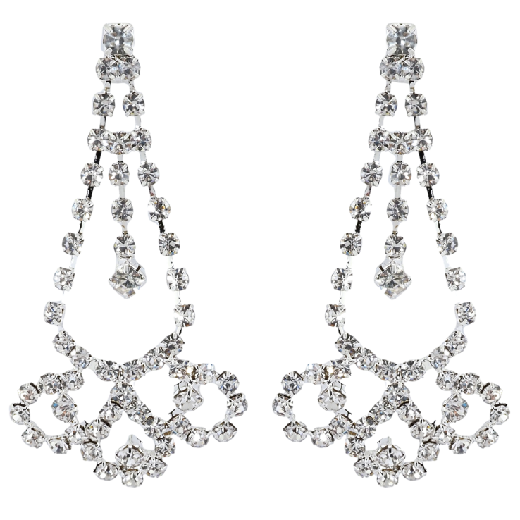 Серьги пусеты Декоративные подвески со стразами фото №21