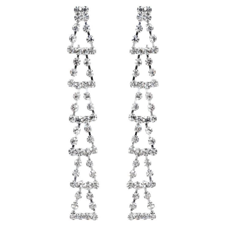 Сережки пусети Декоративні підвіски зі стразами фото №14