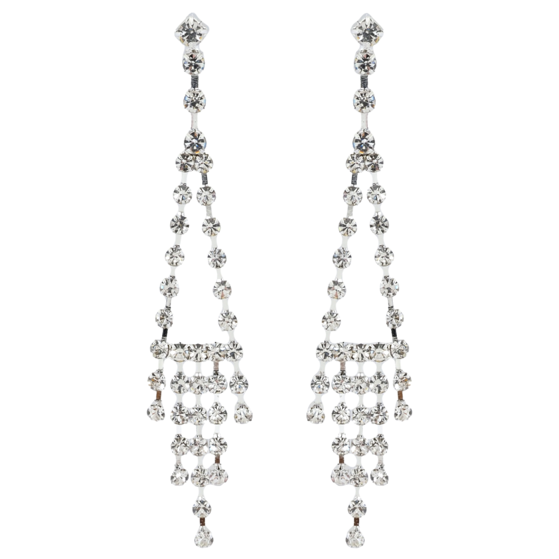 Сережки пусети Декоративні підвіски зі стразами фото №9