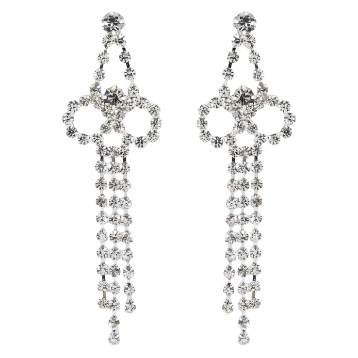 Серьги пусеты Декоративные подвески со стразами фото №23