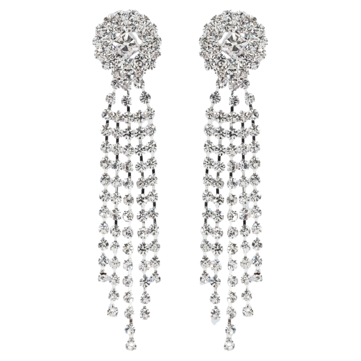 Сережки пусети Декоративні підвіски зі стразами фото №12