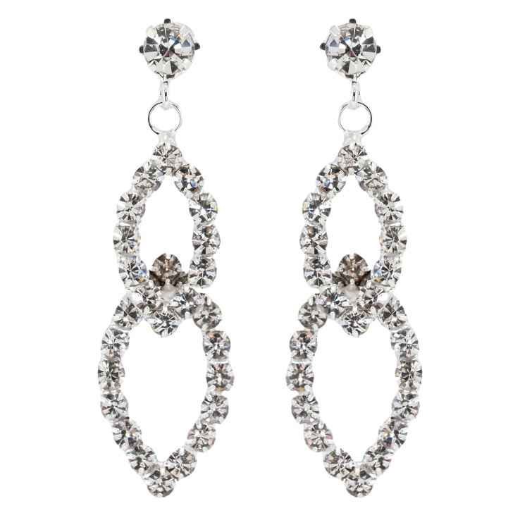 Серьги пусеты Декоративные подвески со стразами фото №24