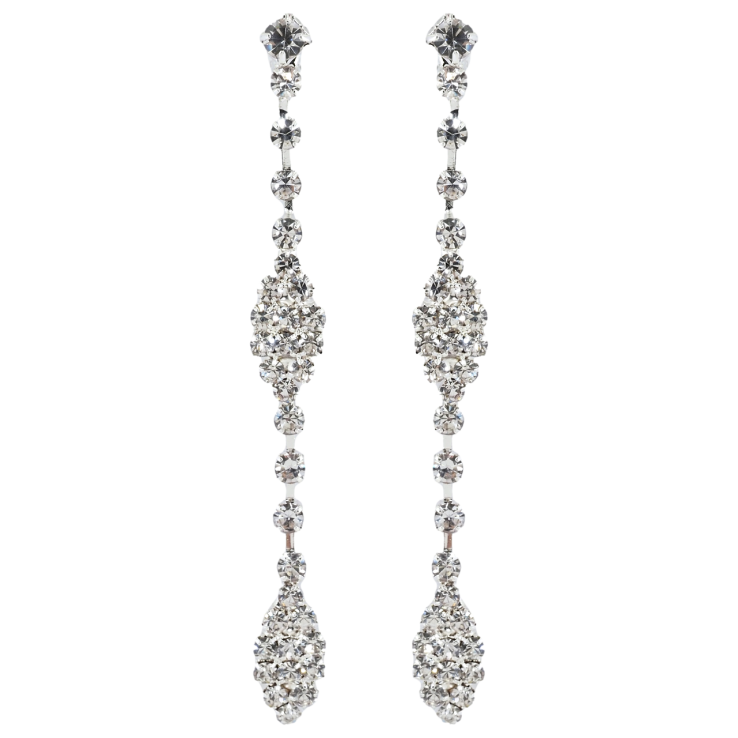 Серьги пусеты Декоративные подвески со стразами фото №16