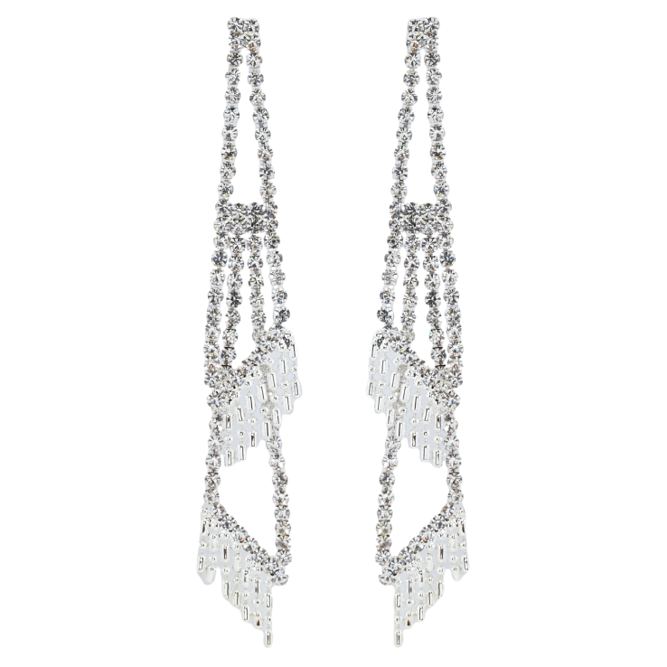 Серьги пусеты Декоративные подвески со стразами фото №22