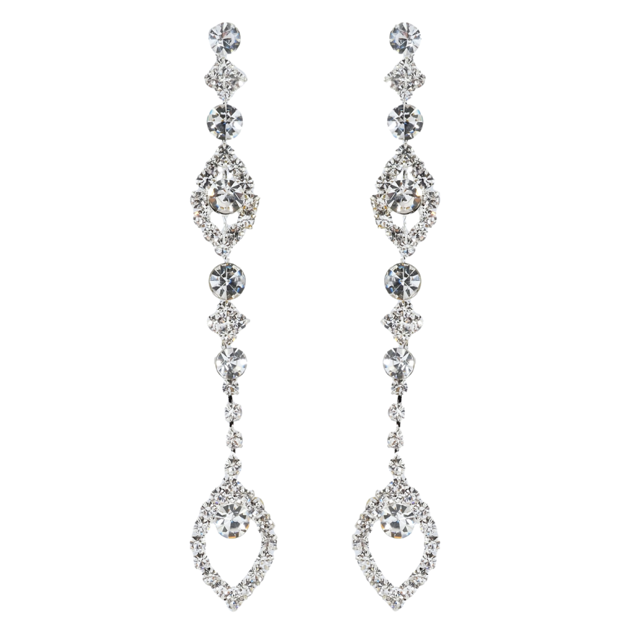 Серьги пусеты Декоративные подвески со стразами фото №1