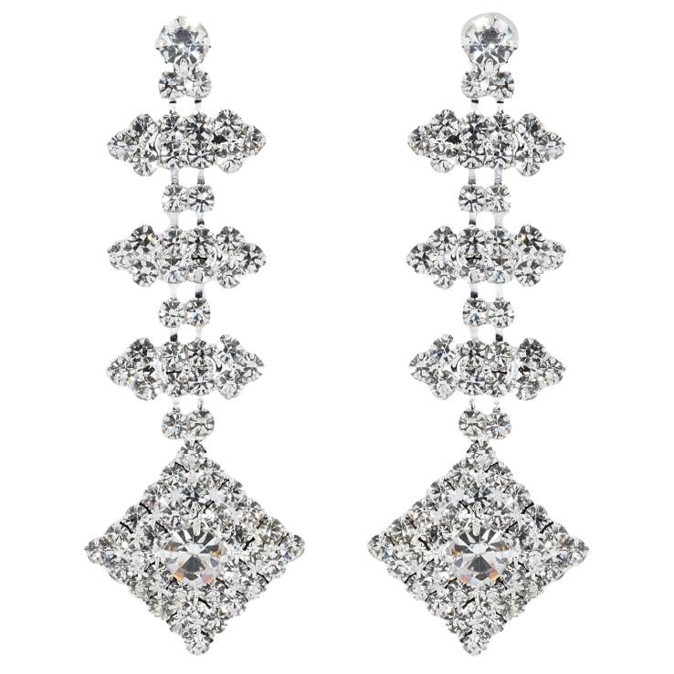 Сережки пусети Декоративні підвіски зі стразами фото №16