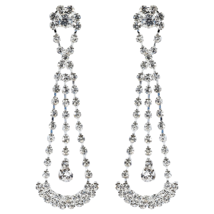 Серьги пусеты Декоративные подвески со стразами фото №20