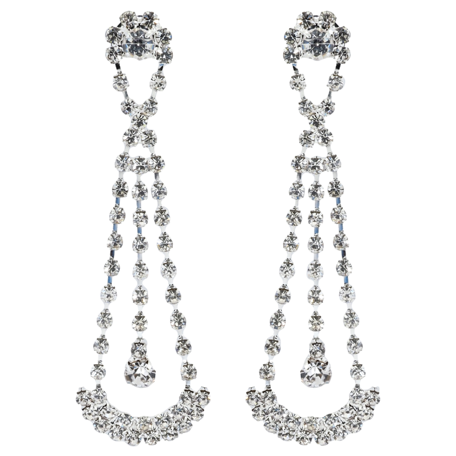 Серьги пусеты Декоративные подвески со стразами фото №1 Серьги пусеты Декоративные подвески со стразами фото №1