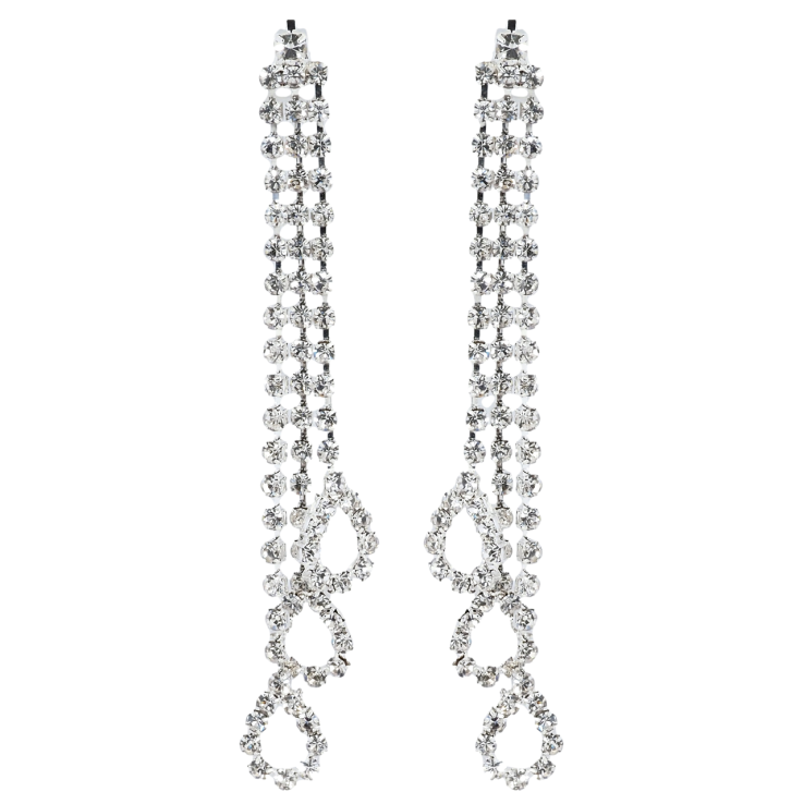 Серьги пусеты Декоративные подвески со стразами фото №11