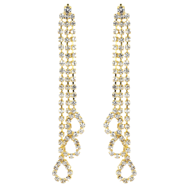 Сережки пусети Декоративні підвіски зі стразами фото №13