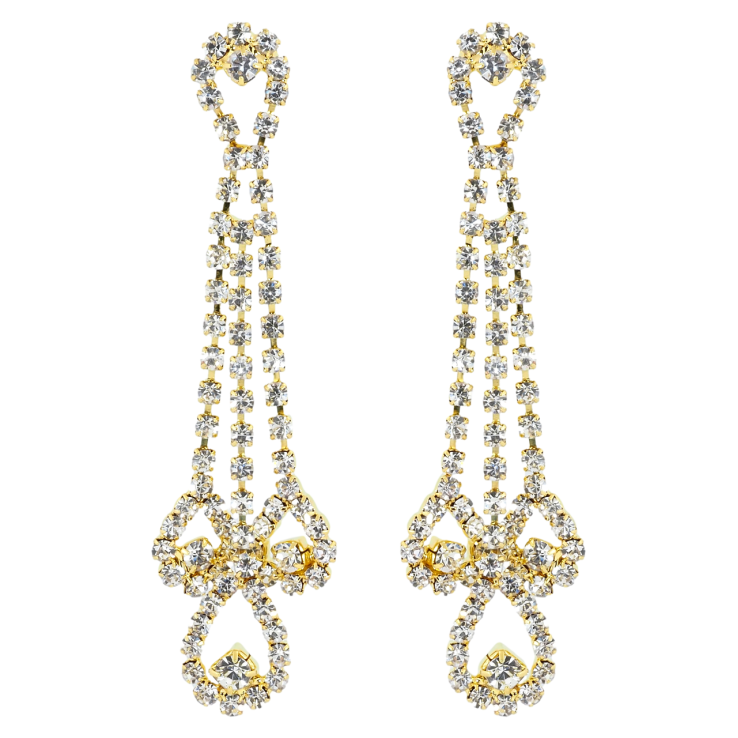 Серьги пусеты Декоративные подвески со стразами фото №25