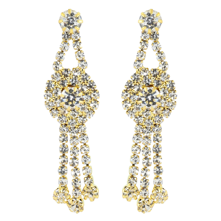 Серьги пусеты Декоративные подвески со стразами фото №17