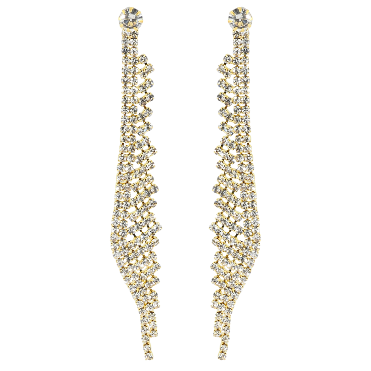 Серьги пусеты Декоративные подвески со стразами фото №18