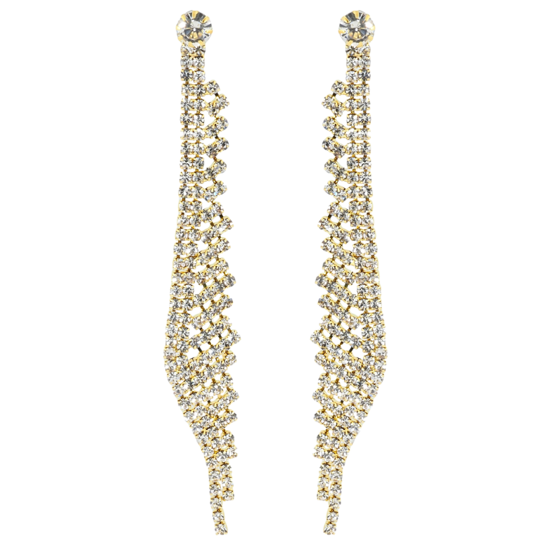 Серьги пусеты Декоративные подвески со стразами фото №1