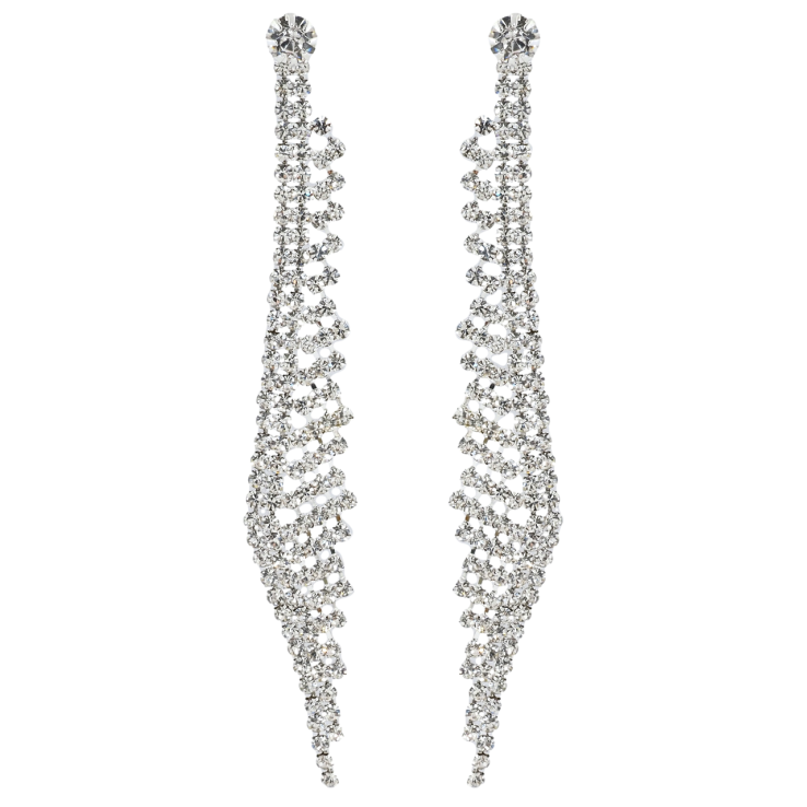 Серьги пусеты Декоративные подвески со стразами фото №9