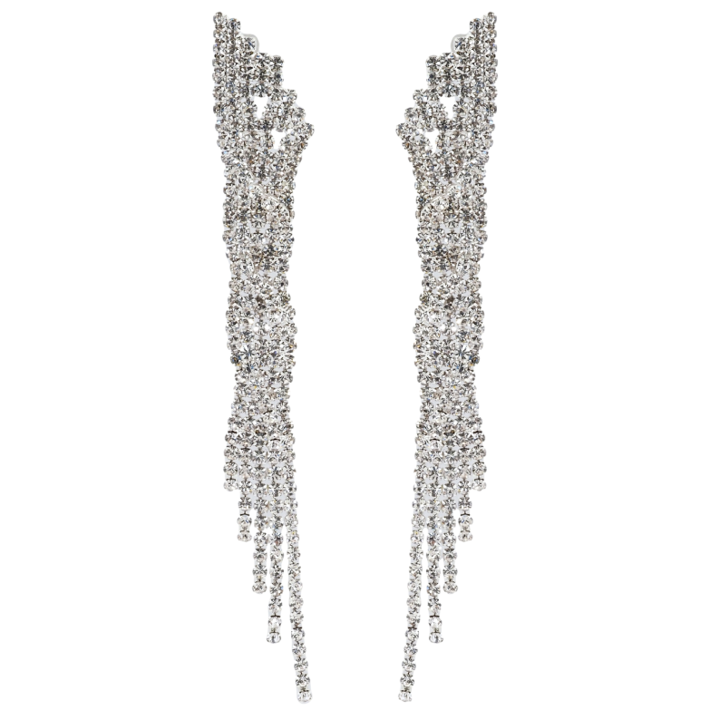 Сережки пусети Декоративні підвіски зі стразами фото №4