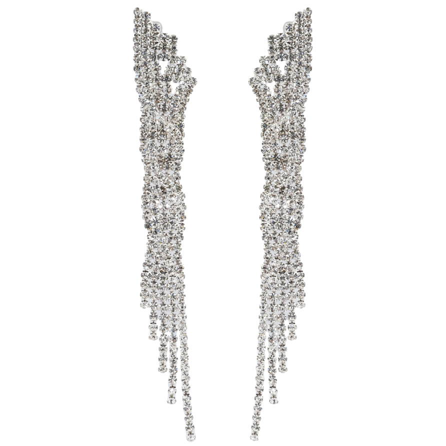 Серьги пусеты Декоративные подвески со стразами фото №1