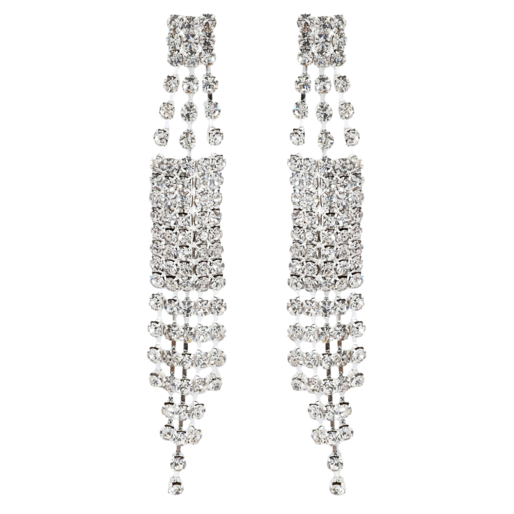 Серьги пусеты Декоративные подвески со стразами фото №15