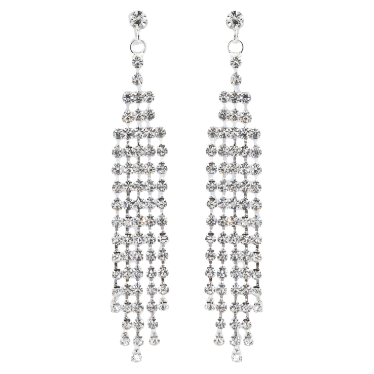 Серьги пусеты Декоративные подвески со стразами фото №19