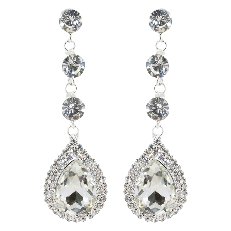 Сережки пусети Декоративні підвіски зі стразами фото №15