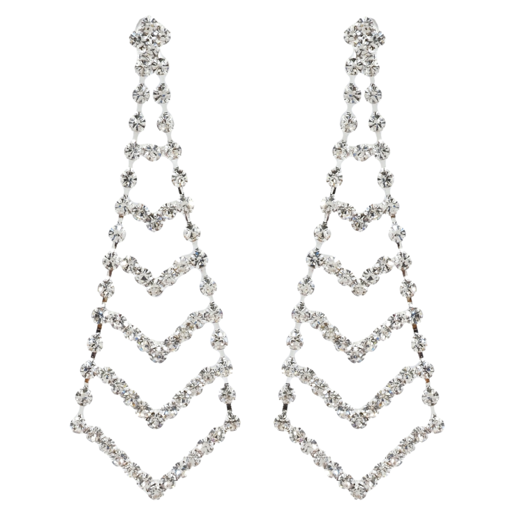 Серьги пусеты Декоративные подвески со стразами фото №20