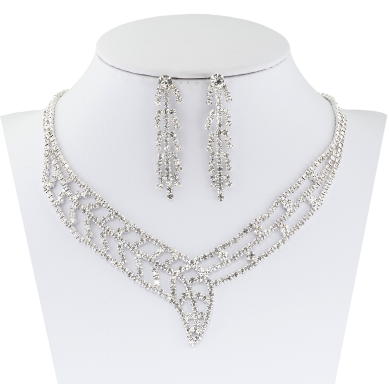 Набор Серьги Колье, длина 34-50см х 2мм фото №1