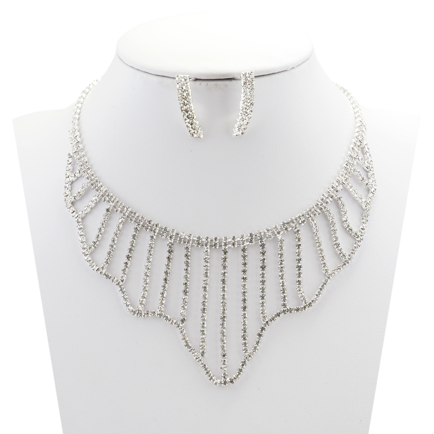 Набор Серьги Колье, длина 32-49см х 2мм фото №1