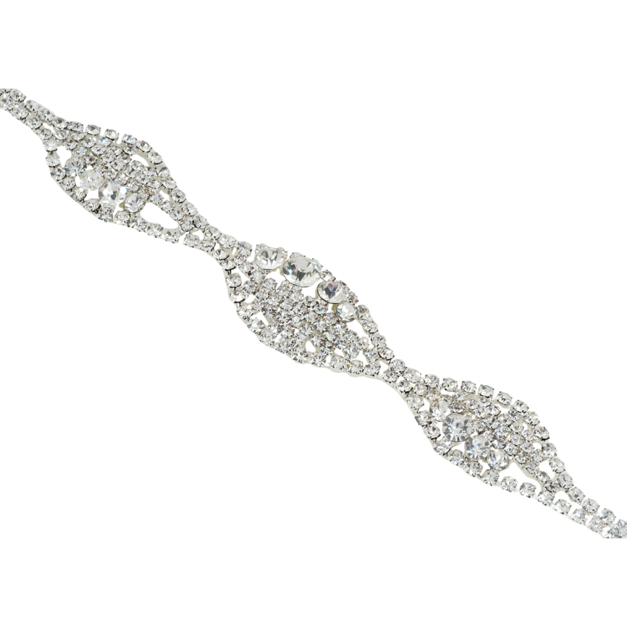 Браслет Фигурный орнамент из страз длина 19,5см х 5-17мм фото №1 Браслет Фигурный орнамент из страз длина 19,5см х 5-17мм фото №1