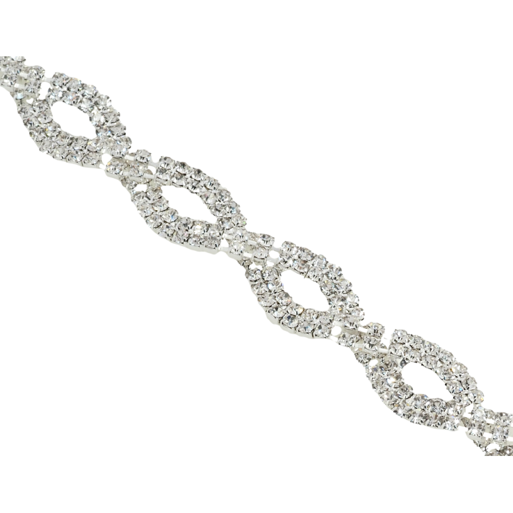 Браслет Фігурний орнамент зі страз довжина 19.5см х 12мм фото №19