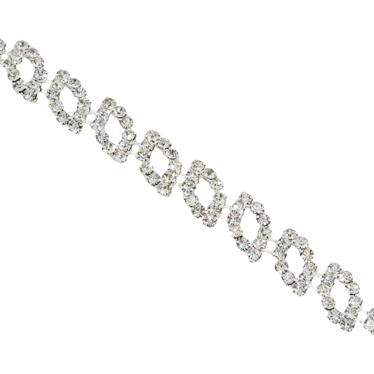 Браслет Орнамент зі страз довжина 18см х 12мм фото №22