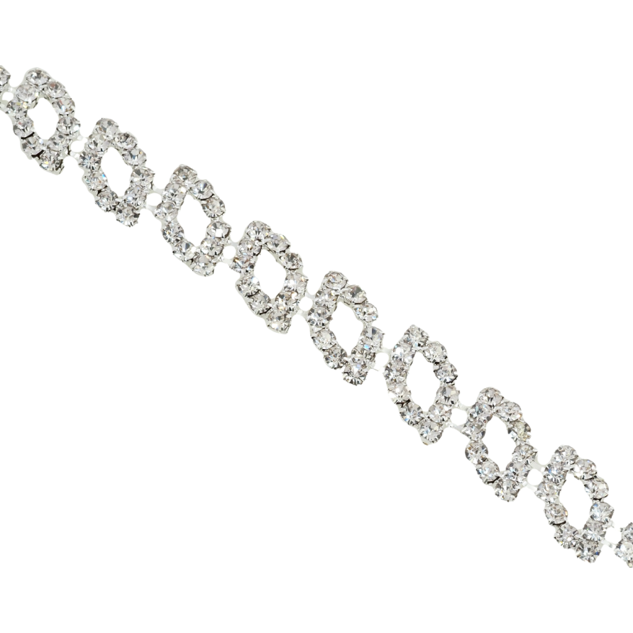 Браслет Орнамент зі страз довжина 18см х 12мм фото №1