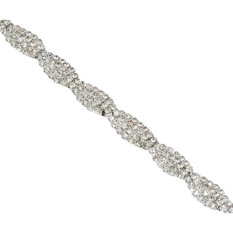 Браслет Фигурный орнамент из страз длина 19.5см х 9мм фото №1 Браслет Фигурный орнамент из страз длина 19.5см х 9мм фото №1